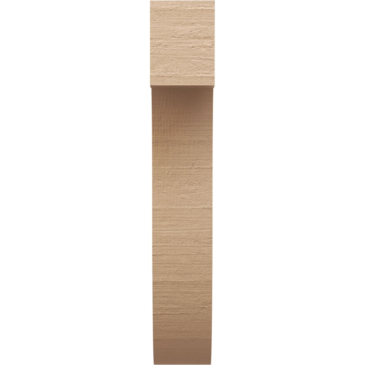 6"W x 12"D x 36"H Thin Del Monte Rough Cedar Woodgrain TimberThane Corbel, Primed Tan