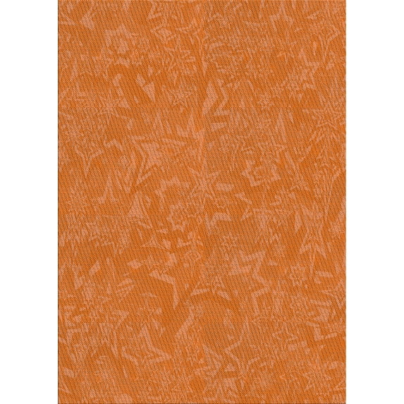 Ahgly Company Machine Washable Indoor Rectangle Transitional Orange Area Rugs, 7' x 9'