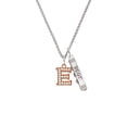thumbnail image 2 of Delight Jewelry Rose Goldtone Crystal Initial - E - Silvertone Best Friends Forever Bar Charm Necklace, 23", 2 of 4