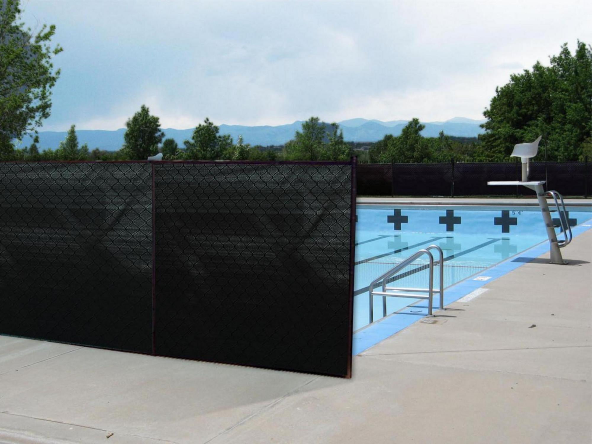 6 ft. x 50 ft. Privacy Screen Fence, Black