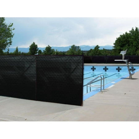 4 ft. x 50 ft. Privacy Screen Fence, Black