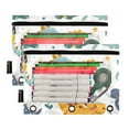 thumbnail image 2 of Cute Dinosaur Leaf Star 2 Pack Pencil Pouch for 3 Ring Binder Smooth Zipper Folders with Pockets Clear Window Pencil Case, 2 of 6