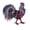 D, variant on 12" Large Metal Rooster Yard Decor, Outdoor Garden Statues, Metal Chicken Sculpture for Backyard Patio Kitchen Living Room Decor