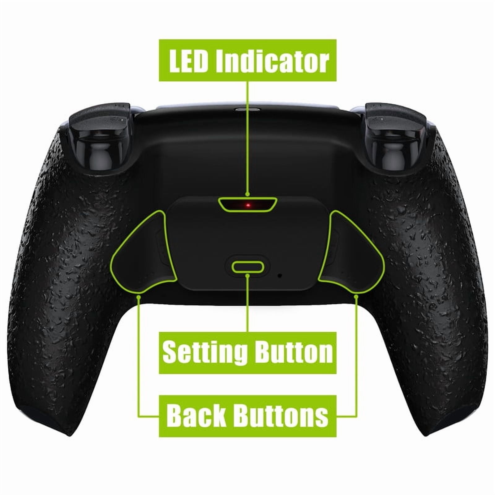 eXtremeRate Textured Black Back Paddles Programable RISE V3 Remap Kit for PS5 Controller BDM-030 040 050, Upgrade Board Redesigned Back Shell Buttons Attachment for PS5 Controller