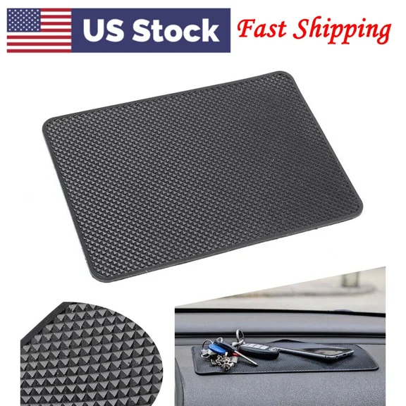 Black Car Anti-Slip Dashboard Sticky Pad For Phone 18*13Cm Reusable Washedable