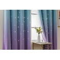 thumbnail image 6 of Anjee Blackout Curtains for Kids Girls Bedroom Curtain,Star Curtain Dual Layer Curtains with Sheer 2 Panel Set,52" x 63",Blue Purple, 6 of 13