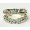 thumbnail image 5 of 2.10Ct Round Cut Simulated Diamond Men's Enhancer Guard Wrap Wedding Ring 14K Yellow Gold Plated, 5 of 5