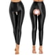 thumbnail image 2 of Womens Sexy Open Crotch Leggings Pants Glossy Stretchy Solid Skinny Trousers Underwear Nightwear for Nightclub Valentines DayM Gong Bohan LED, 2 of 2
