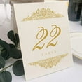 thumbnail image 2 of Paisley Wedding Table Numbers (Select Color/Quantity), Champagne, Gold, 1-55, Double Sided, Tent or Use in a Stand, Great for Parties & Restaurants - Made in the USA, 2 of 4
