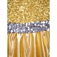 thumbnail image 5 of IEFIEL Kids Girls Figure Ice Skating Dress Halter Long Sleeve Jazz Modern Dance Leotard Dress Dancewear Gold 6, 5 of 7