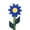 Blue and Yellow, variant on AmishToyBox.com Decorative Flower Stake for Outdoor Dcor, Amish-Made with Poly Lumber, Sunflower White and Bright Red