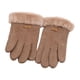 thumbnail image 3 of Guantes de invierno para mujer, Guantes textiles para pantalla táctil fabricados en ante sintético para Caqui, 3 of 9