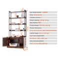 thumbnail image 6 of KFFKFF Litter Box Cabinet, Concealed Cat Toilet with Four Shelving Units, Wood-Constructed Pet Bathroom for Indoors, Spacious Cabinet Suitable for Various Litter Boxes, 33.5"L x 19.3"W x 72.3"H, 6 of 9