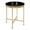Black, variant on Kate and Laurel Celia Round Metal Foldable Tray Accent Table, White and Silver