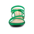 thumbnail image 6 of BLISSFUL STEP Women's Sandals Block Heels Crisscross Strap Sandals, 6 of 8