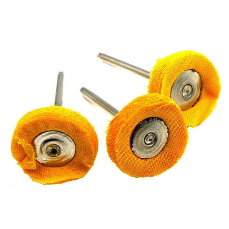 

2024 10 Pcs 3mm Shank Cotton Cloth Grinding Wheel 25mm Diameter Head