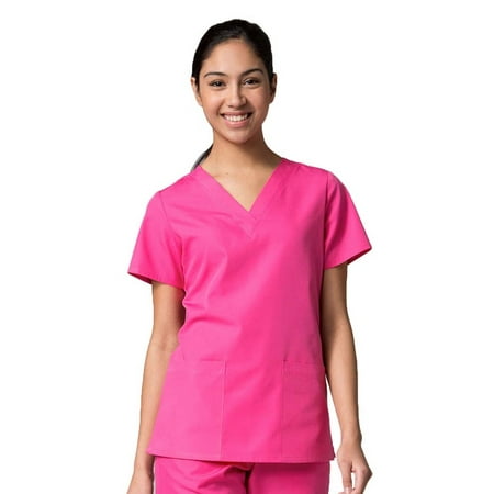 

Red Panda Women s V-Neck Two Pocket Solid Scrub Top