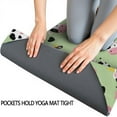 thumbnail image 3 of Green Cow Heart Pattern Hot Yoga Mat Towel Non Slip for Hot Yoga - Quick-Drying Yoga Mat Cover with 4 Corner Pockets with Travel Bag - Hot Yoga Towel Non Slip Grip Moisture Wicking Sweat 70"x26", 3 of 6