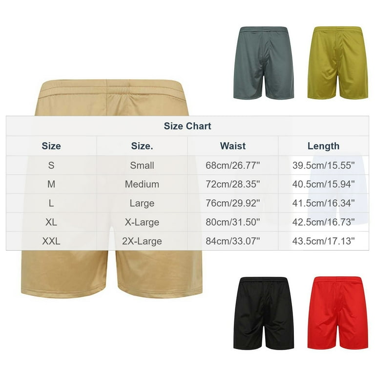 Men's Quick Dry Athletic Gym Shorts, Drawstring Side Slit Pocket