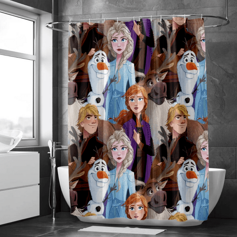 Frozen Shower Curtain, Funny Shower Curtain Water Resistant Shower