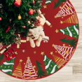 thumbnail image 2 of Black Gold Christmas Tree Skirt, 48 Inches Lace-up Golden Snowflake Xmas Tree Skirt, New Year 2026 Winter Holiday Party Indoor Decoration Home Decor, 2 of 6