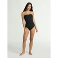 thumbnail image 3 of Time and Tru Women's and Women's Plus Strapless Bandeau One Piece Swimsuit, Sizes XS-2X, 3 of 6