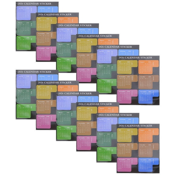 AURARMLET 8Sets Planner Monthly Tabs Multi Color Index Stickers for Notebook and Journal