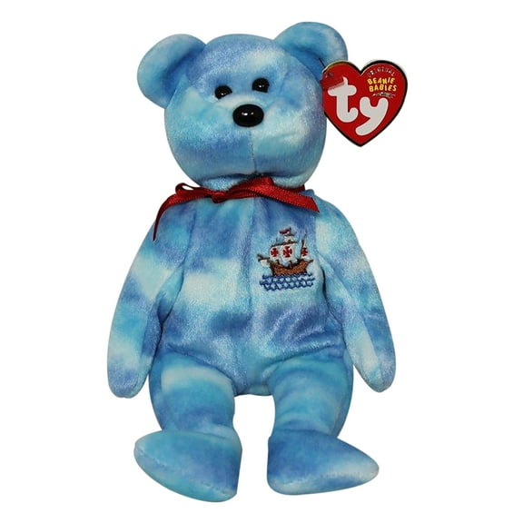 Ty Beanie Baby: Santa Maria the Bear | Stuffed Animal | MWMT