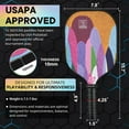 thumbnail image 3 of Pickleball Paddles Set Of 2 + 4 Balls + Bag, Fiberglass Lightweight Rackets, For Women & Men (Orange), 3 of 5