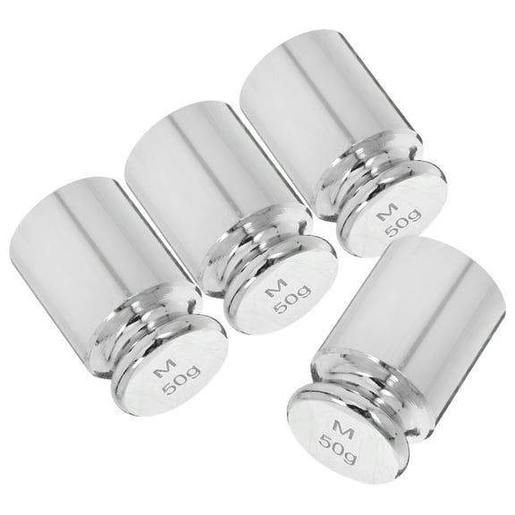 WEAVILUX 4Pcs Small Weights for Women Chrome Plated Steel Integrated Design for Professionals Silver 1.18X0.79X0.79in