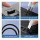 thumbnail image 2 of 2 Piezas Multicontactos Usb 2500w Cable De Cobre De 2 Metros Con 8 Salidas+3 Usb+1 Tipo C Xtellar negro, 2 of 3