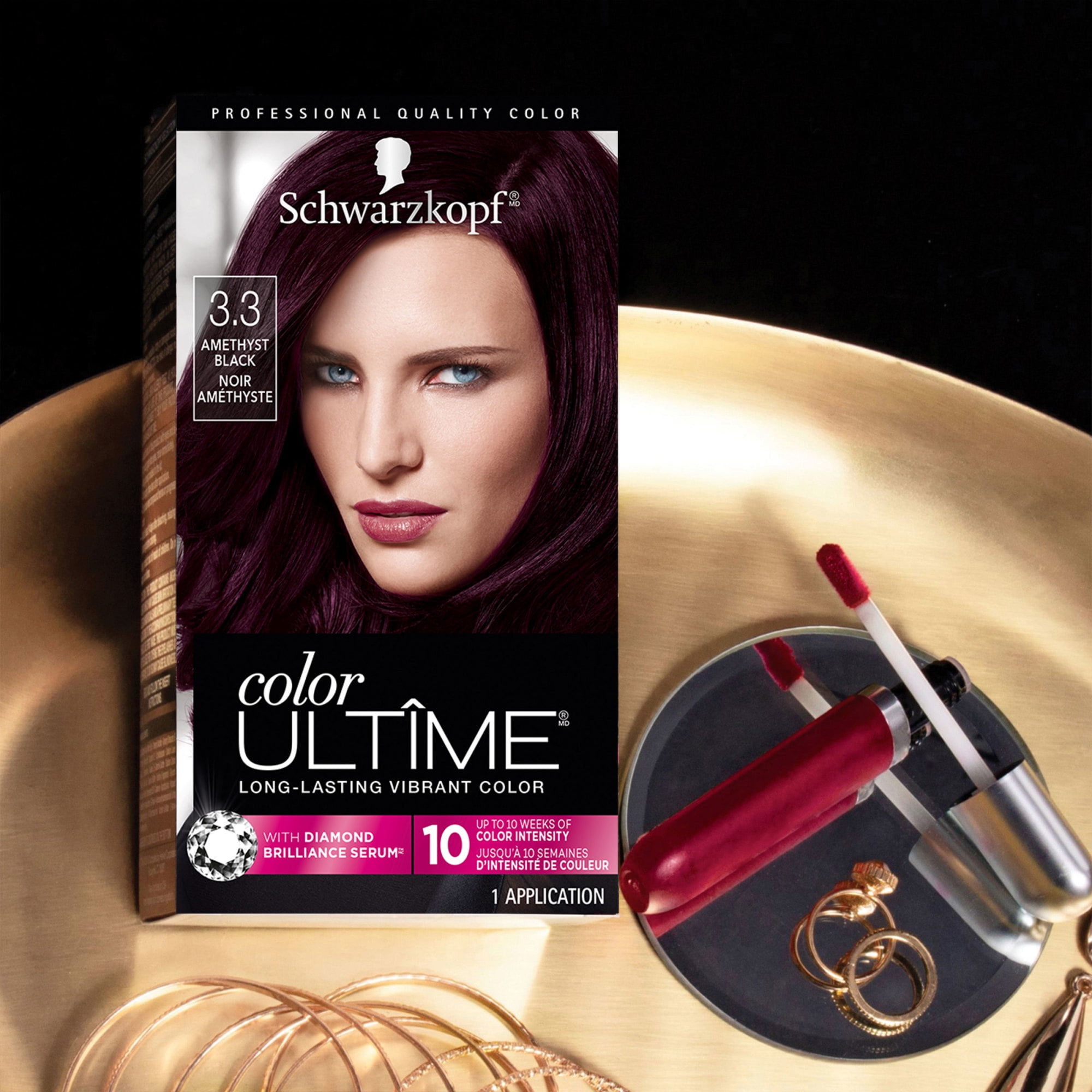 Schwarzkopf Color Ultime Permanent Hair Color Cream, 1.1 Raven