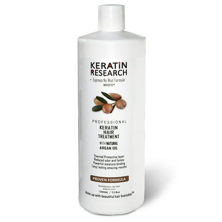 Keratin Research Brazilian Keratin Blowout Hair Treatment 1000ml (34oz) Professional Results Straightens and Smooths Hair (Best Brazilian Keratin Treatment)