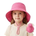 thumbnail image 4 of Byoo Girls Adjustable Drawstring Bucket Hat Wide Flap Brim Beach Outdoor Sun Hats, 4 of 4