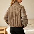 thumbnail image 5 of Norvella Womens Oversized Sweatshirt Houndstooth Print Mock Neck Long Sleeve Drawstring Hem Relaxed Fit Pullover Fall Casual Top, 5 of 9