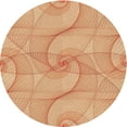 thumbnail image 1 of Ahgly Company Tapis Rond Lavable en Machine Intérieur Transitionnel Orange Vif, 7 Pieds Rond, 1 of 7