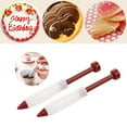 thumbnail image 2 of Bolígrafo De Escritura De Silicona, 2 Uds., Pastel, Galleta, Crema, Pastelería, Chocolate, Bolígrafo Para Decorar, Accesorio Para Tarta Diy Inevent HA034577-00, 2 of 6