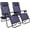Navy Blue, variant on WDZS Set of 2 Zero Gravity Lounge Chairs Outdoor Adjustable Reclining Patio Chair Steel Mesh Folding Recliner for Pool Beach Camping Lounge Chair with Pillows and Cup Tray,Gray