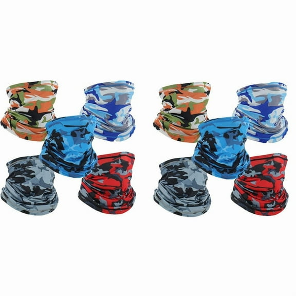 10 Pack Neck Gaiter Face Mask Mens Womens Balaclavas UV  Scarf Multipurpose Headwear