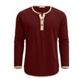 thumbnail image 6 of Mifsaly Long Sleeve Henley Shirts for Men Linen Shirt Button Closure Lightweight Summer Tops Comfortable Regular Fit Work Blouse XL, 6 of 6
