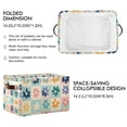thumbnail image 2 of Yayeee Canvas Storage Basket with Handles for Shelves Fabric Bins Closet Organizer, Green Floral, 2 of 8