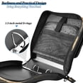 thumbnail image 5 of Water-Resistant 3-Ring Binder Organizer with Multiple Pockets Zipper Binder Bag for Office Moon Phases with Flowers and Stars, 5 of 8