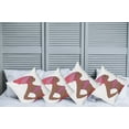 thumbnail image 2 of Ambesonne African Throw Pillow Cover 4 Pack, Zulu Woman Bandage Dress, 20", Dark Coral Chocolate, 2 of 5