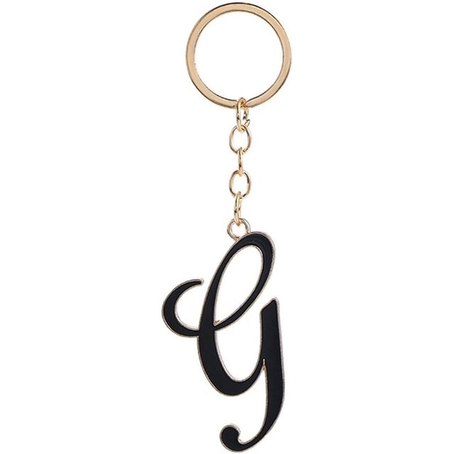 Letter Keychain,26 Letters A-Z Decorative Letter Keychain,Name Keychain for Women Girls Men Teenager Gift