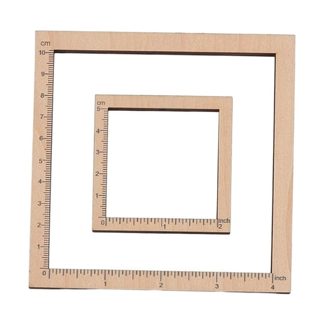 HILABEE Règle de Jauge en Tricot Marquages Transparents Multifonctionnelle Pratique Règle de Crochet 3 Pcs Carré