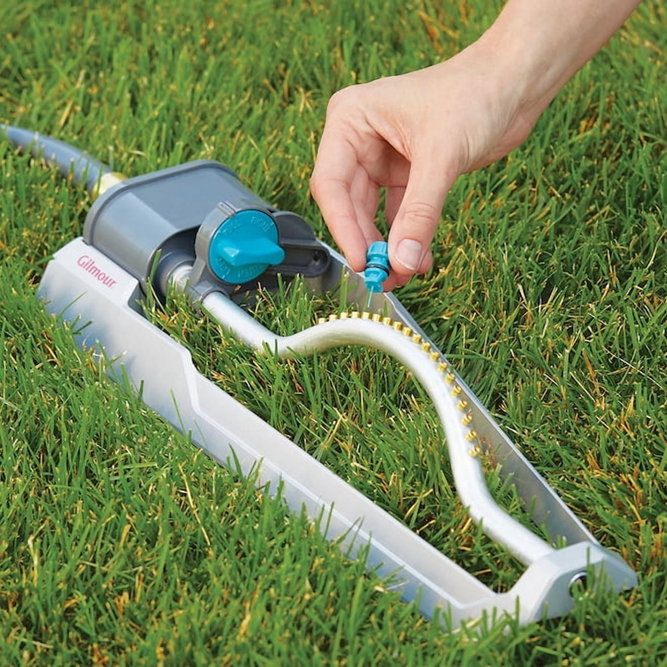 Gilmour 880603-1001 18.5" x 6.38" x 3.38" Gray Heavy Duty Adjustable Rectangular Sprinkler