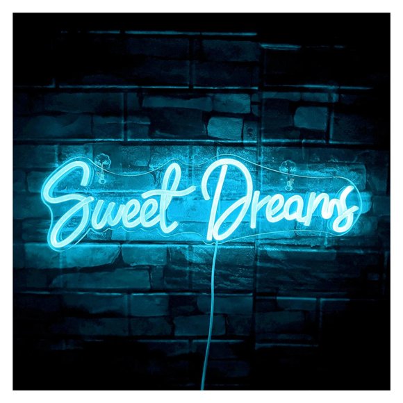 Letrero De Neón Sweet Dreams Para Decoración De Pared, Luz Con Letras, Dormitorio, Habitación, Fiesta De Boda, Bar, Club, Lámpara Iluminada 45cmx15cm