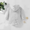 thumbnail image 2 of LFEOOST Spring Fall Spikes Hoodie Sweatshirt Jacket Outfit Zipper Outerwear Clothes for 1-6 Years Baby Toddler Little Boys Girls Gray 2Y, 2 of 5
