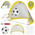 thumbnail image 1 of Pop Up Portable Soccer Goals Set of 2 Folding Backyard Football Nets-yellow-, 1 of 8