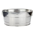 thumbnail image 3 of BREKX Aspen Oval Hammered and Smooth Beverage Tub with Tray, Rust Proof, 3 of 6